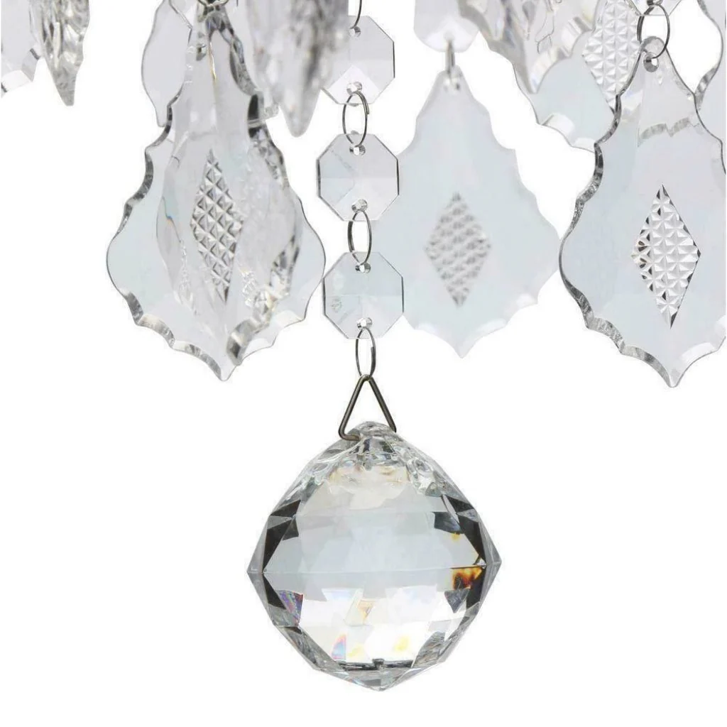 Hampton Bay 6-Light Chrome and Acrylic Maria Theresa Chandelier Damaged Box - Image 3