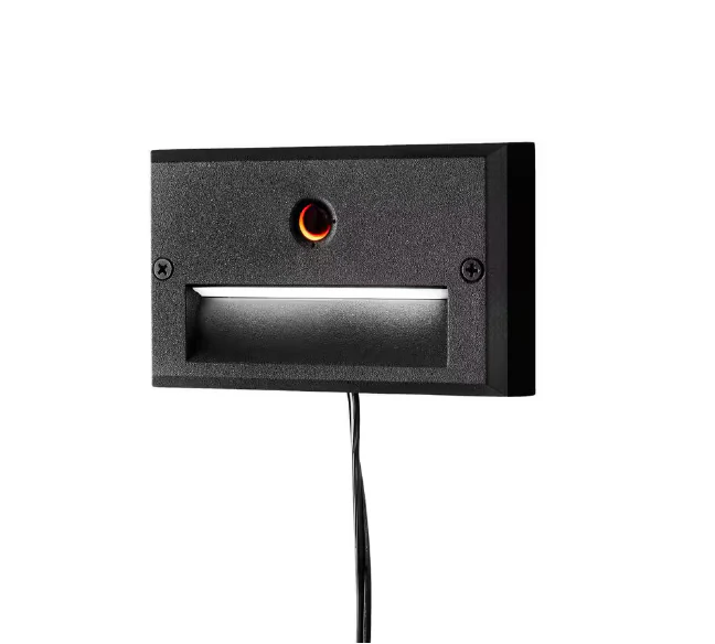 Hampton Bay 78 Lumen Low Voltage Hardwired Black Motion Sensing Integrated LED Outdoor Stair Light with Frosted Acrylic Lens Damaged Box - Image 7