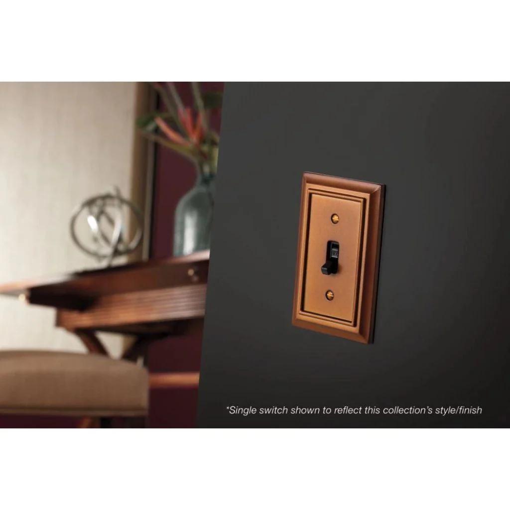 Hampton Bay Architectural Wood Decorative Single Switch Plate  Saddle Damaged Box - Image 2