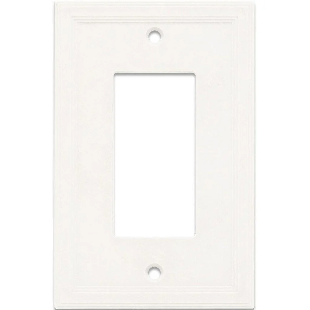 Hampton Bay Sovereign White Finish Single Outlet Cover Damaged Box - Image 2