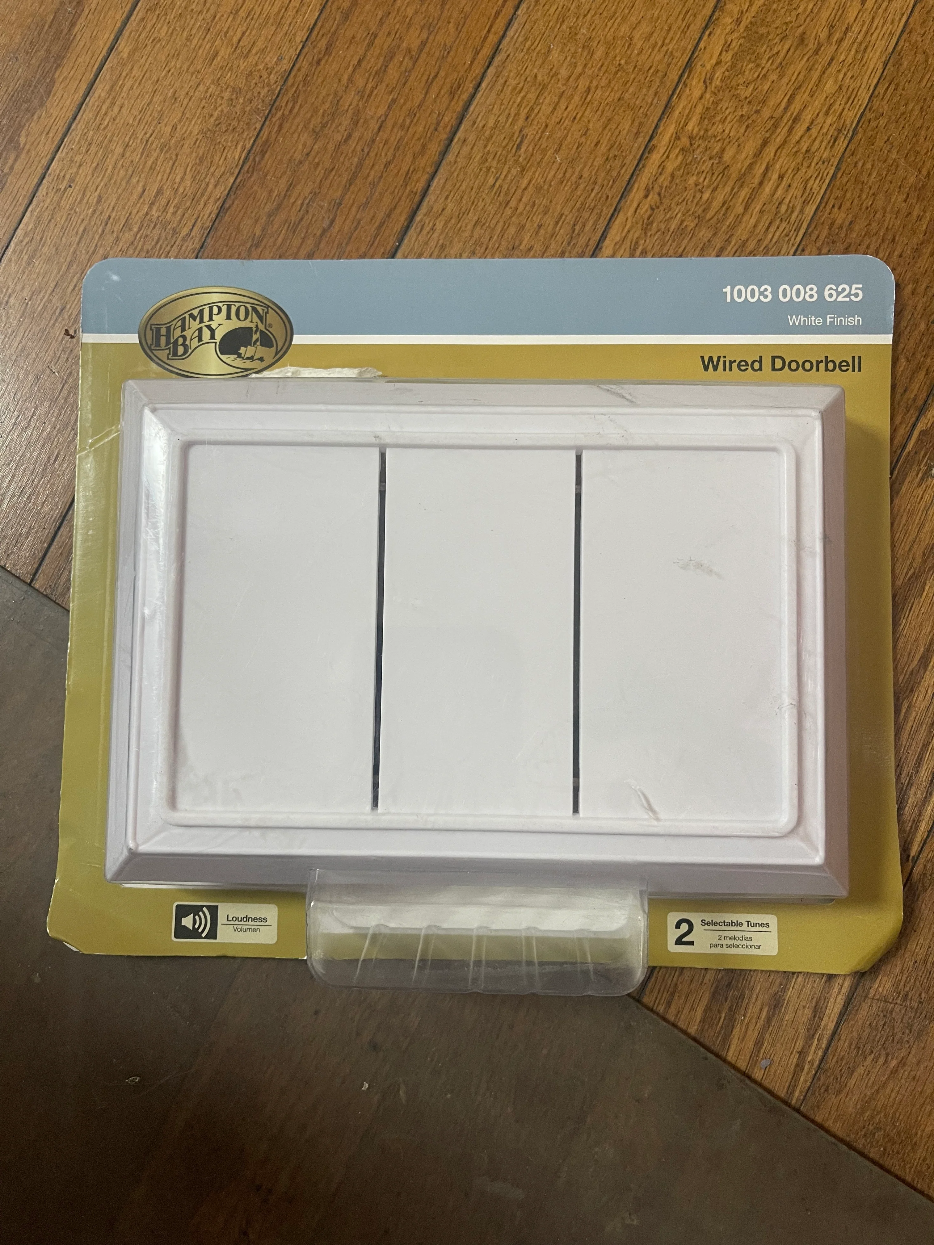 Hampton Bay Wired Door Chime in White Damaged Packaging - Image 3