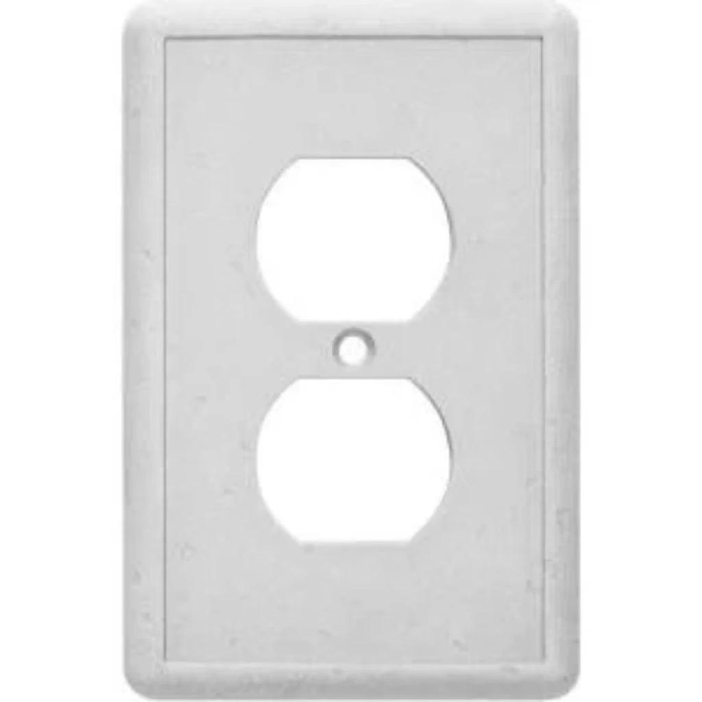 HamptonBay 1 Gang Duplex Wall Plate Gray Damaged Box