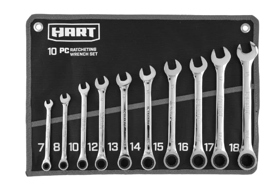 Hart 10pc Ratcheting Wrench Set SAE - Image 2