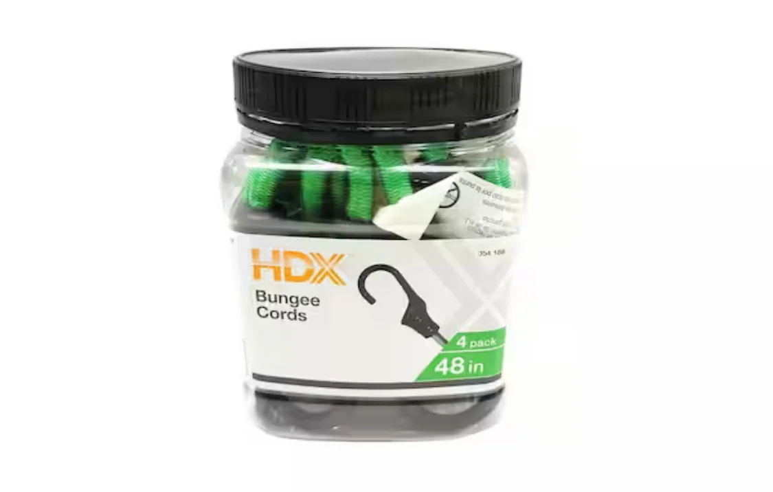 HDX 48 in. Super Strong Bungee Cord (4-Pack)