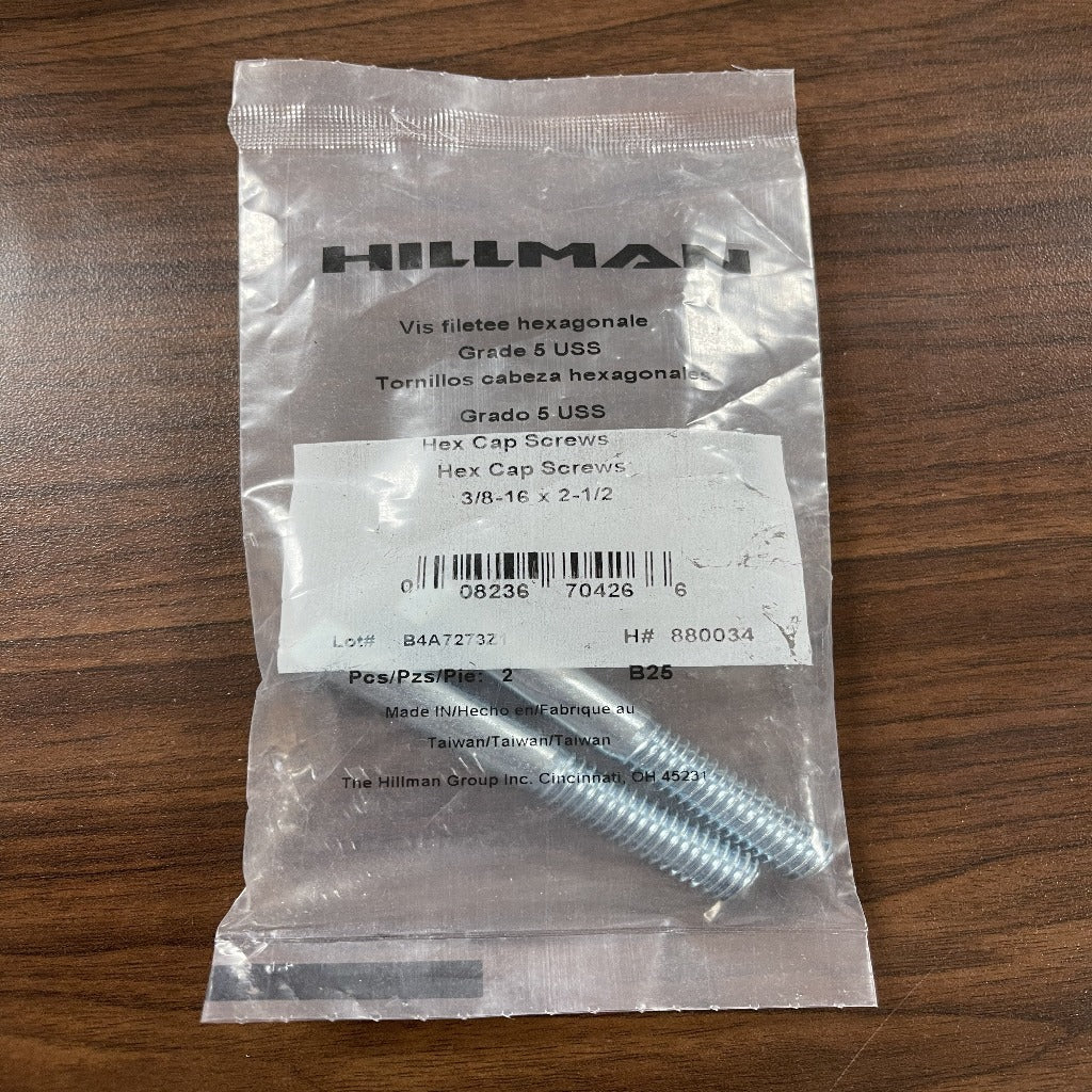 Hillman 3/8 inch x 2 1/2inch Zinc Plated Coarse Thread Hex Bolt - Image 2