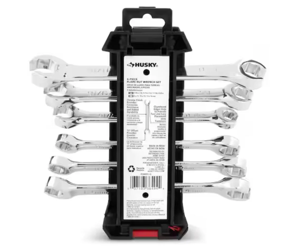 Husky SAE & MM Flare Nut Wrench Set (6-Piece) - Image 4
