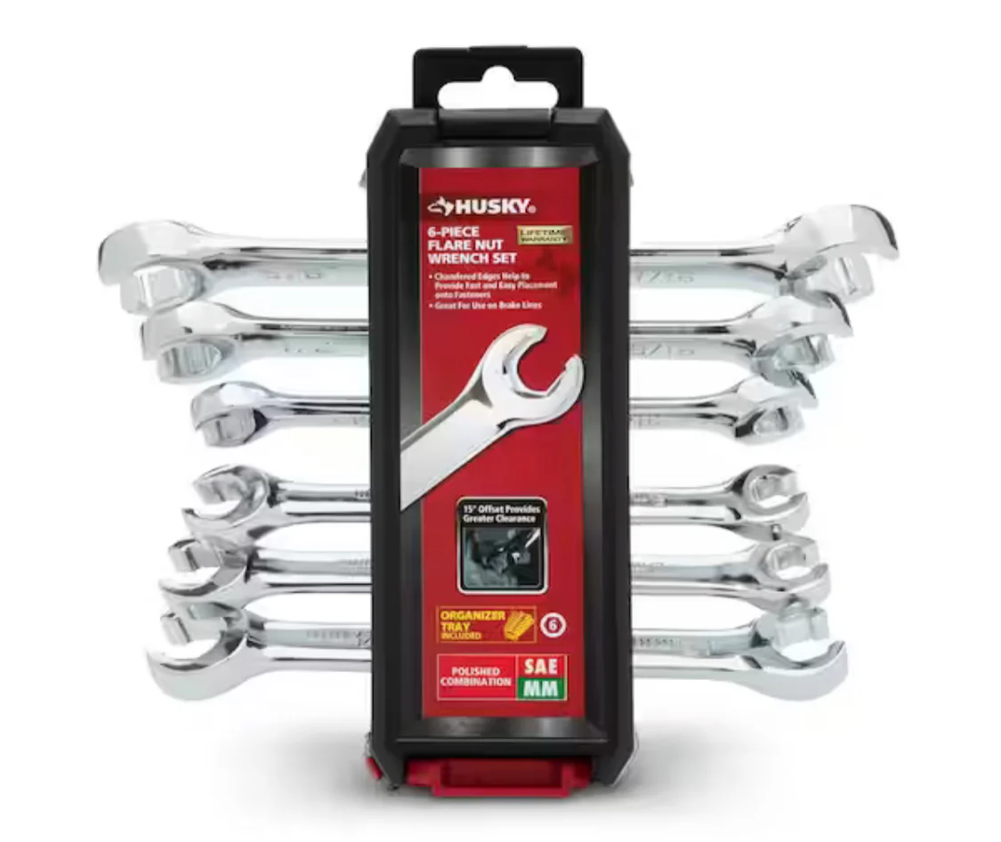 Husky SAE & MM Flare Nut Wrench Set (6-Piece) - Image 5