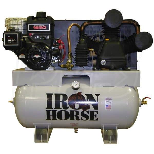 Iron Horse 30 Gallon Two Stage Truck Mount Air Compressor With Electric Start Briggs and Stratton Engine