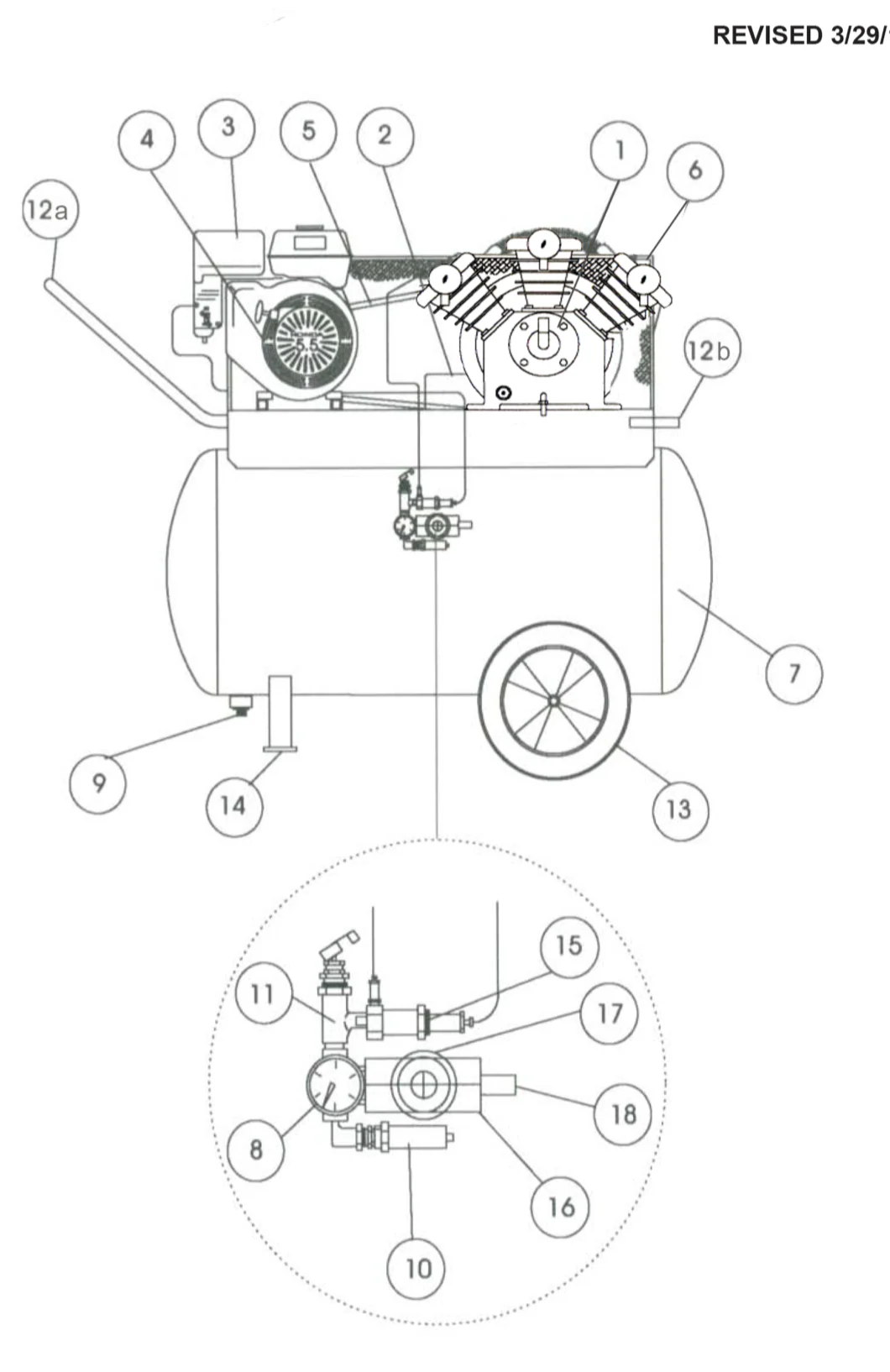 Iron Horse 8 Horse Power Gasoline Air Compressor - Image 3