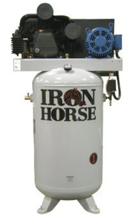 Iron Horse 80 Gallon Two Stage Air Compressor 460 Volt 3 Phase