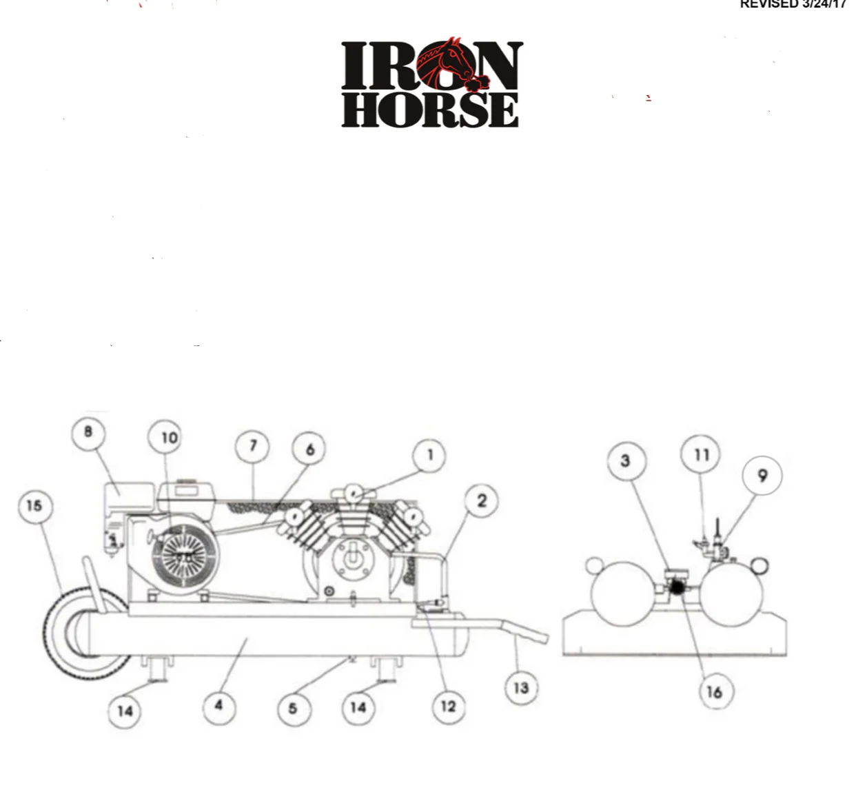 Iron Horse Gas Air Compressor - Image 3