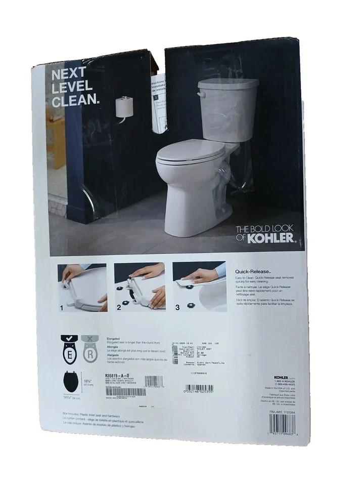 Kohler Layne Quiet Close-Quick Release Toilet Seat And Lid Open Box - Image 2
