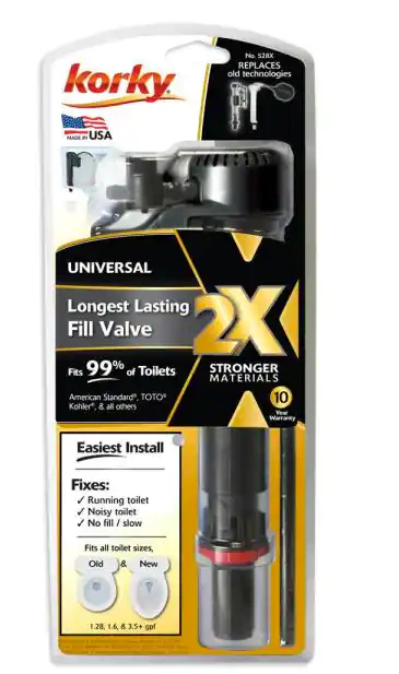 Korky 2X Long Life Toilet Fill Valve Damaged Box