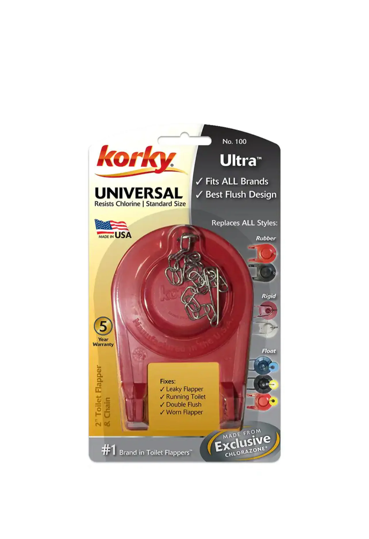 Korky Ultra 2 in. Toilet Tank Flapper Damaged Box - Image 3