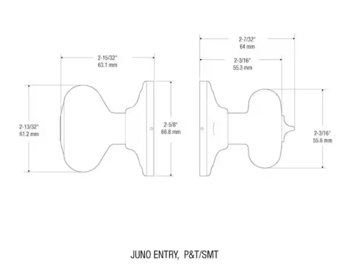Kwikset Juno Antique Brass Entry Door Knob Featuring SmartKey Security with Microban Antimicrobial Technology - Image 3