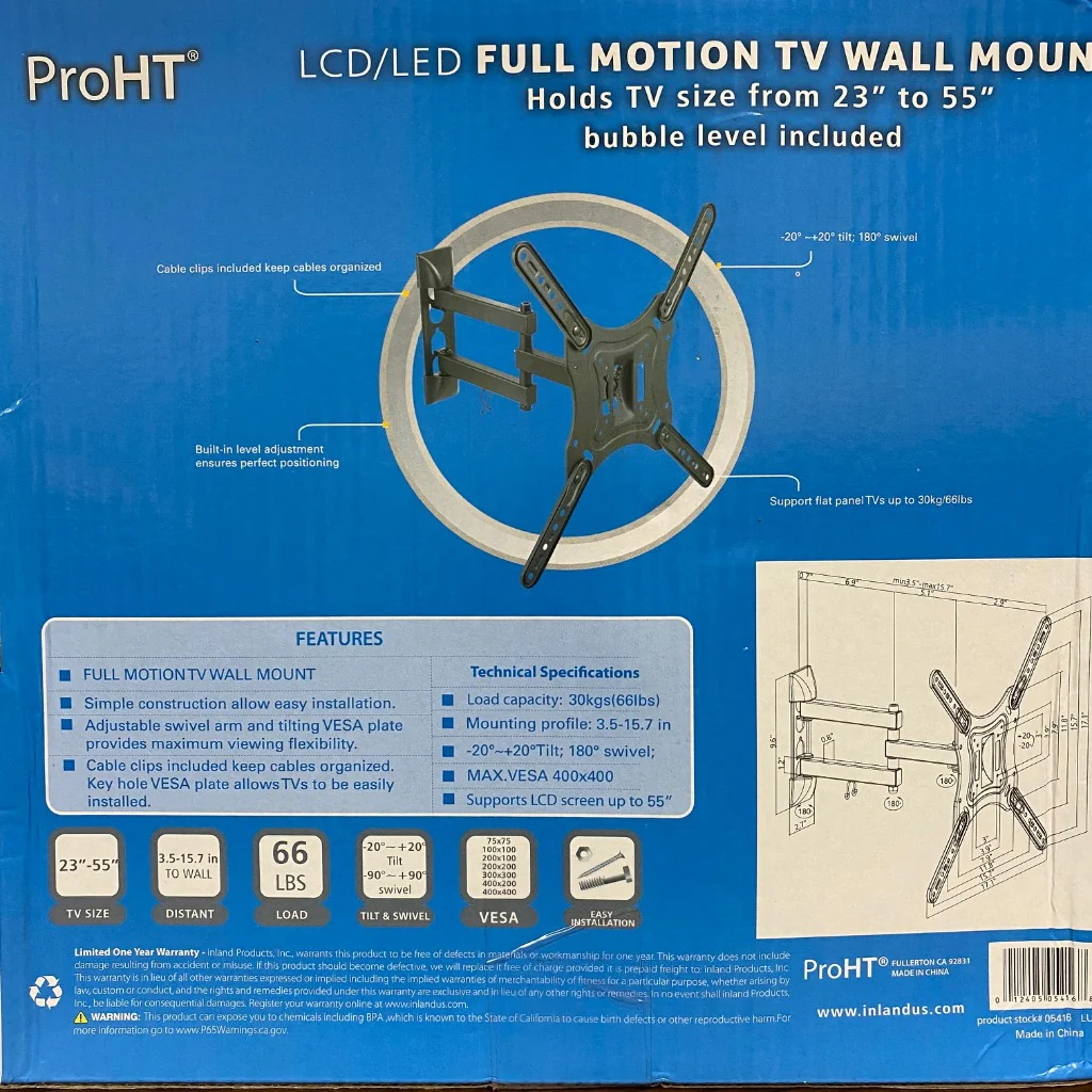 LED Full Motion TV Wall Mount - Image 2