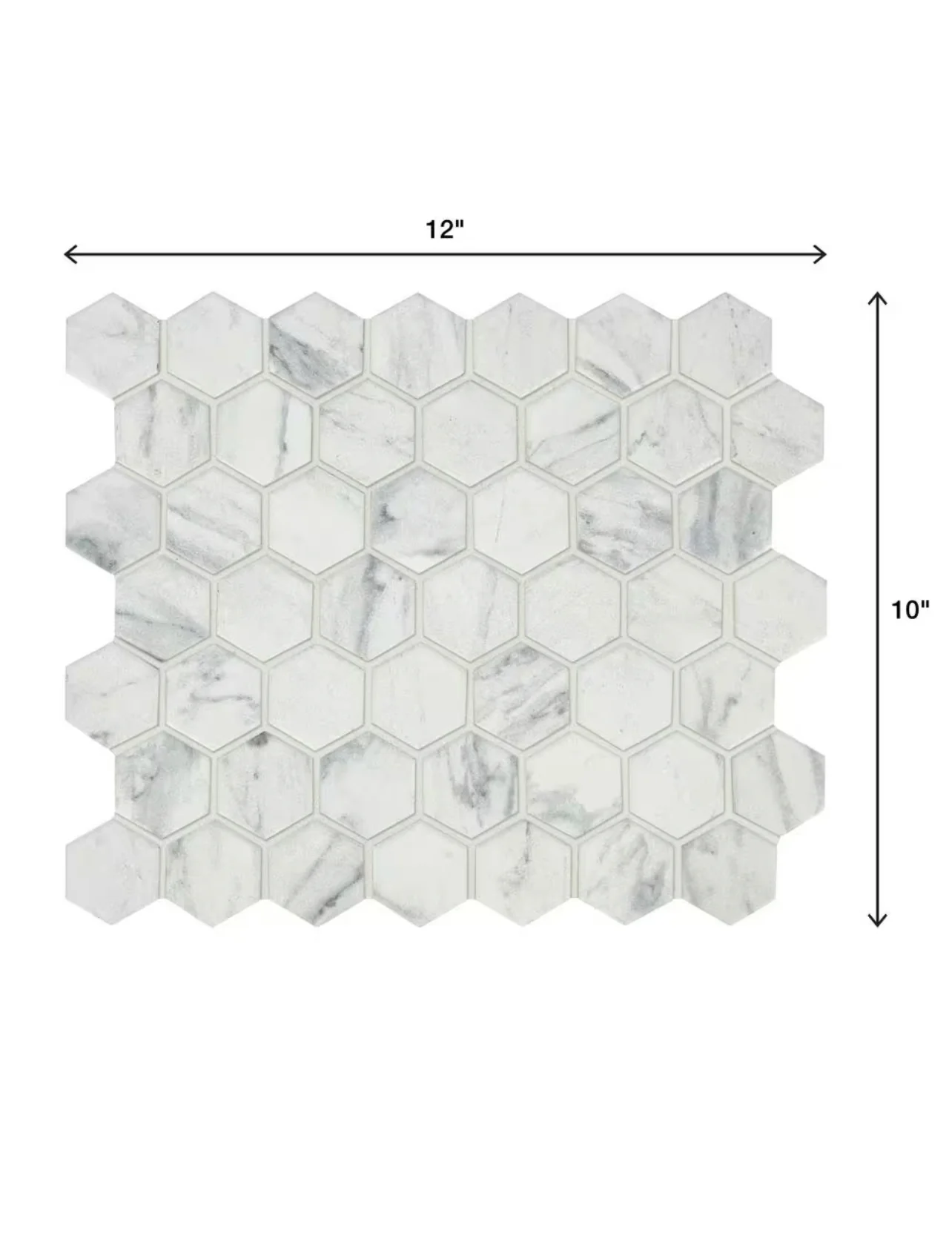 Lifeproof Carrara 10 in. x 12 in. x 6.35mm Ceramic Hexagon Mosaic Floor and Wall Tile (9.72 sq. ft./Case) - Image 4