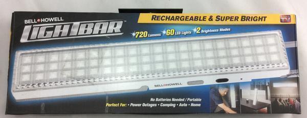 Light Bar Bell + Howell 60 LED Rechargeable, Weather-Proof Lighting Damaged Box - Image 2