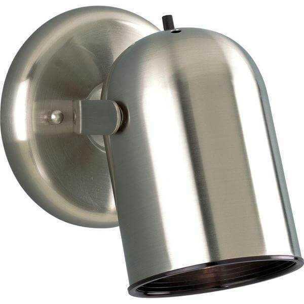 Progress Lighting 1 Light Brushed Nickel Spotlight Fixture with On Off Switch Damaged Box