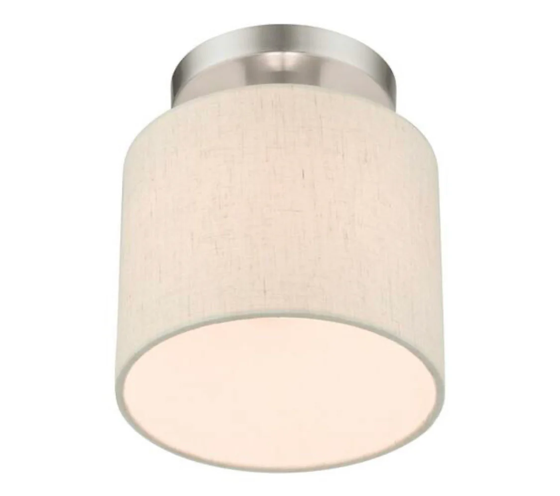Livex Lighting Meadow 1 Light Brushed Nickel Semi Flush Mount - Damaged Box - Image 7
