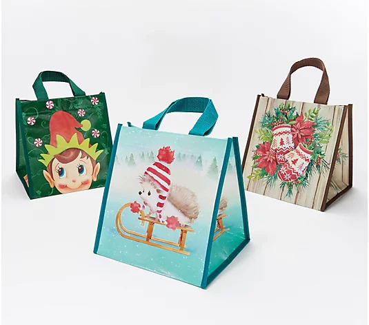 LocknLock Set of 6 Rectangle Containers & Christmas Bags - Image 2