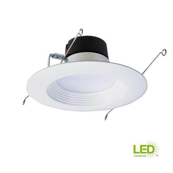 Simply Halo LT 5 inch and 6 inch White Integrated LED Recessed Ceiling Light Fixture Retrofit Downlight Trim 90 CRI 3000K Soft White