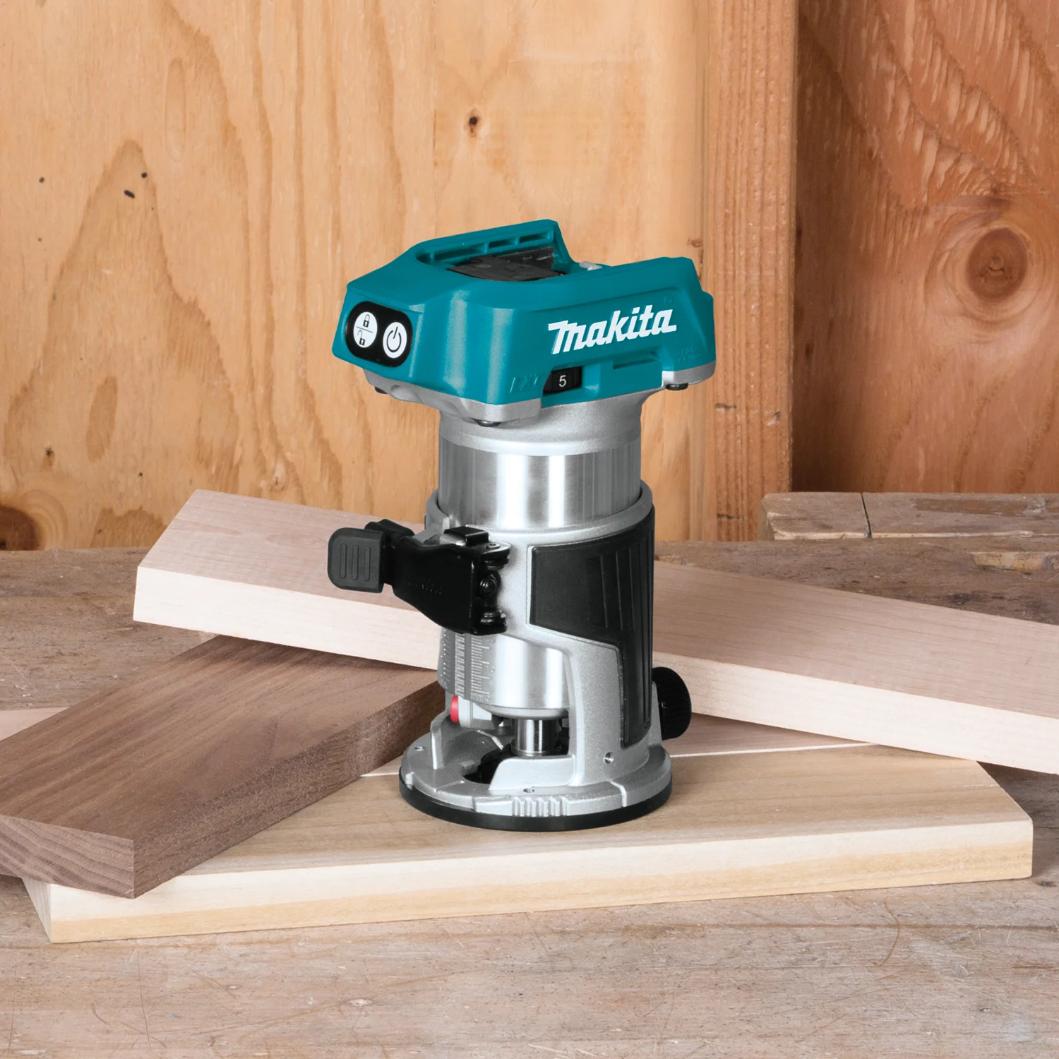 Makita 18 Volt LXT Lithium Ion Brushless Cordless Compact Router Factory Serviced Tool Only - Image 10