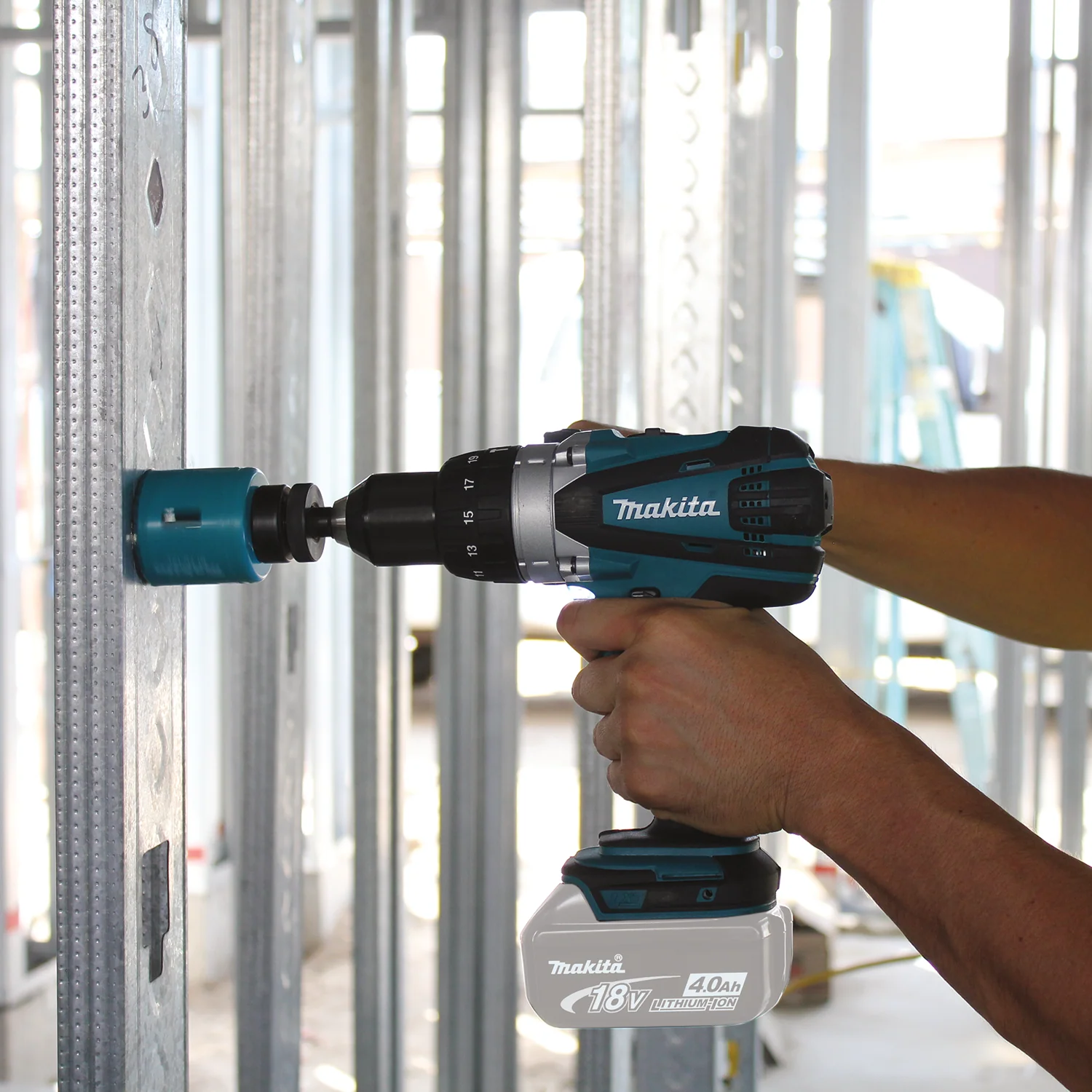 Makita 18 Volt LXT Lithium Ion Cordless 1/2 Inch Hammer Driver Drill Factory Serviced Tool Only - Image 2