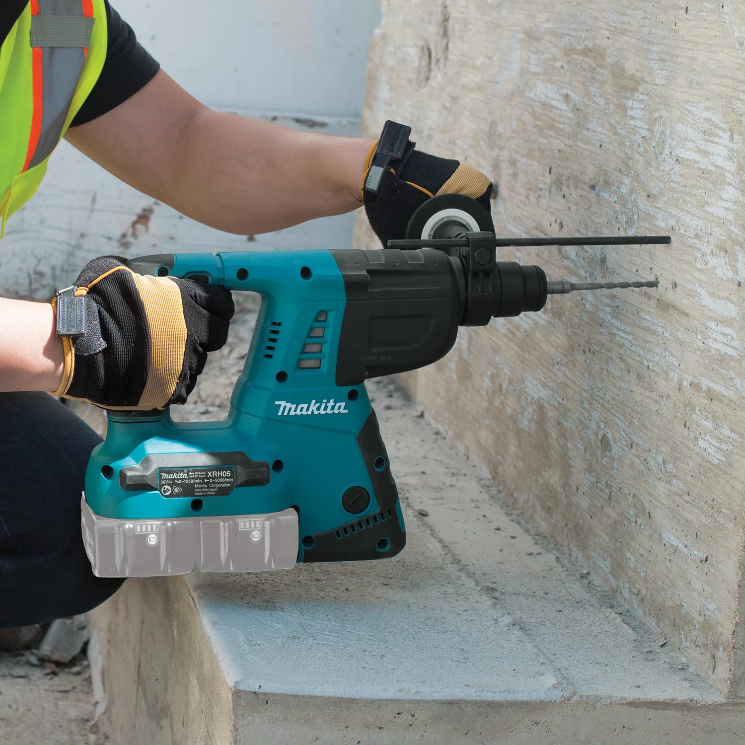 Makita 36 Volt 18V X2 LXT 1 Inch SDS Rotary Hammer Factory Serviced Tool Only - Image 8