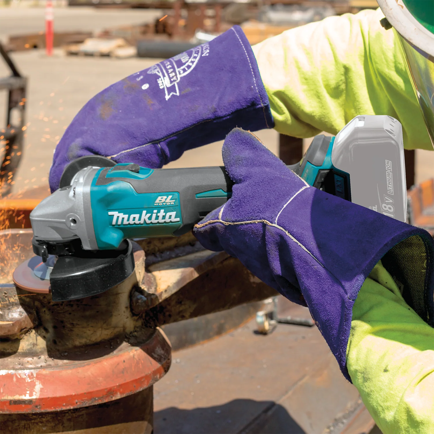 Makita 4 1/2 Inch Cut Off/Angle Grinder 18V Tool Only Factory Serviced - Image 3