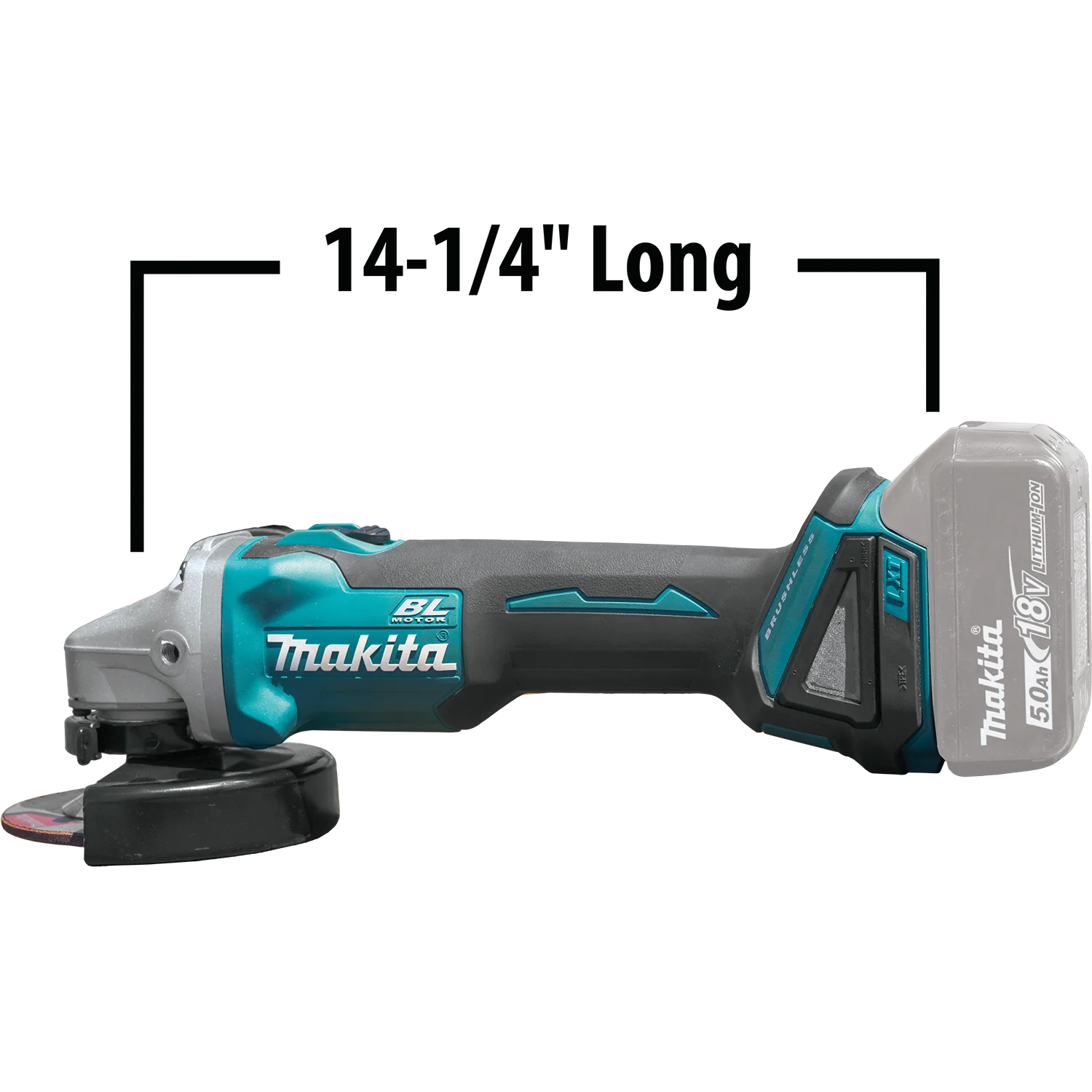Makita 4 1/2 Inch Cut Off/Angle Grinder 18V Tool Only Factory Serviced - Image 4