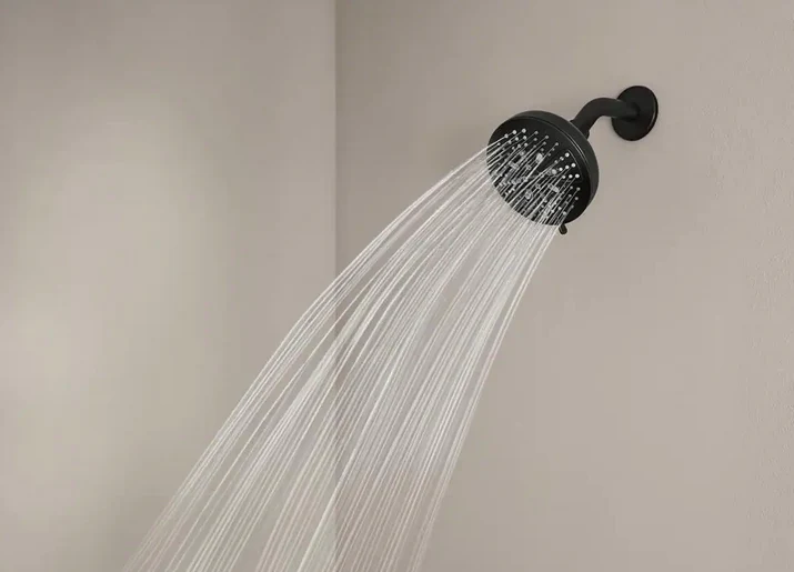 Moen HydroEnergetix 8 Spray Patterns with 1.75 GPM 4.75 in Single Wall Mount Fixed Shower Head in Matte Black Damaged Box - Image 2