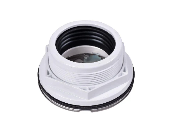 OATEY Round No-Caulk White PVC Shower Drain with 4-1/4 in. Round Snap-In Stainless Steel Drain Cover - Image 3