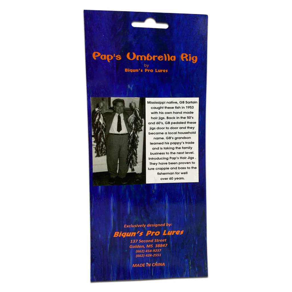 Paps Umbrella Fishing Rig 2 Pack 4 Hook Orange - Image 3