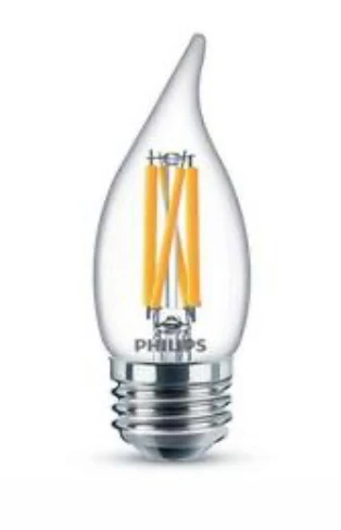 Philips 60-Watt Equivalent B11 Dimmable Edison LED Candle Light Bulb Glass Bent Tip Medium Base Daylight (5000K) (3-Pack) - Damaged Box - Image 6