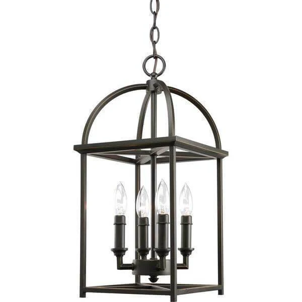 Piedmont Collection 4-Light Antique Bronze Foyer Pendant Damaged Box