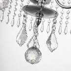 Polished chrome chandelier with crystal dangles damaged box - Image 2