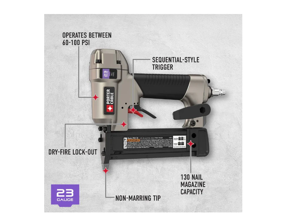Porter Cable 23 Gauge 1 3/8 in. Pin Nailer - Image 3