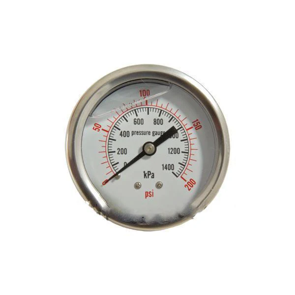 Pressure Gauge Liquid Filled Back Mount