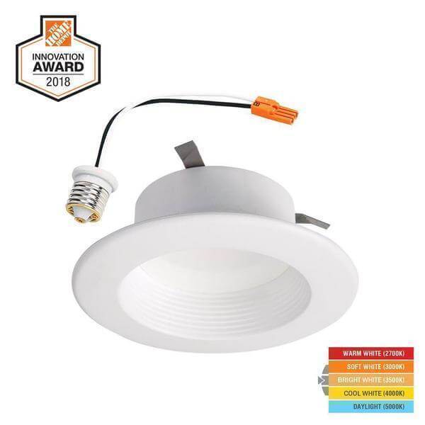 Halo RL 4 in. White Integrated LED Recessed Ceiling Light Retrofit Trim with Selectable CCT (2700K-5000K) Damaged Box