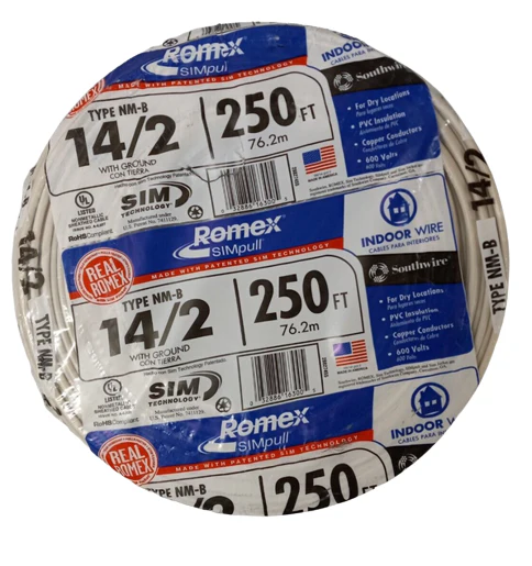 Romex Wire 14-2 Simpill Type NM-B Cable  With Ground 250 Foot - Image 2