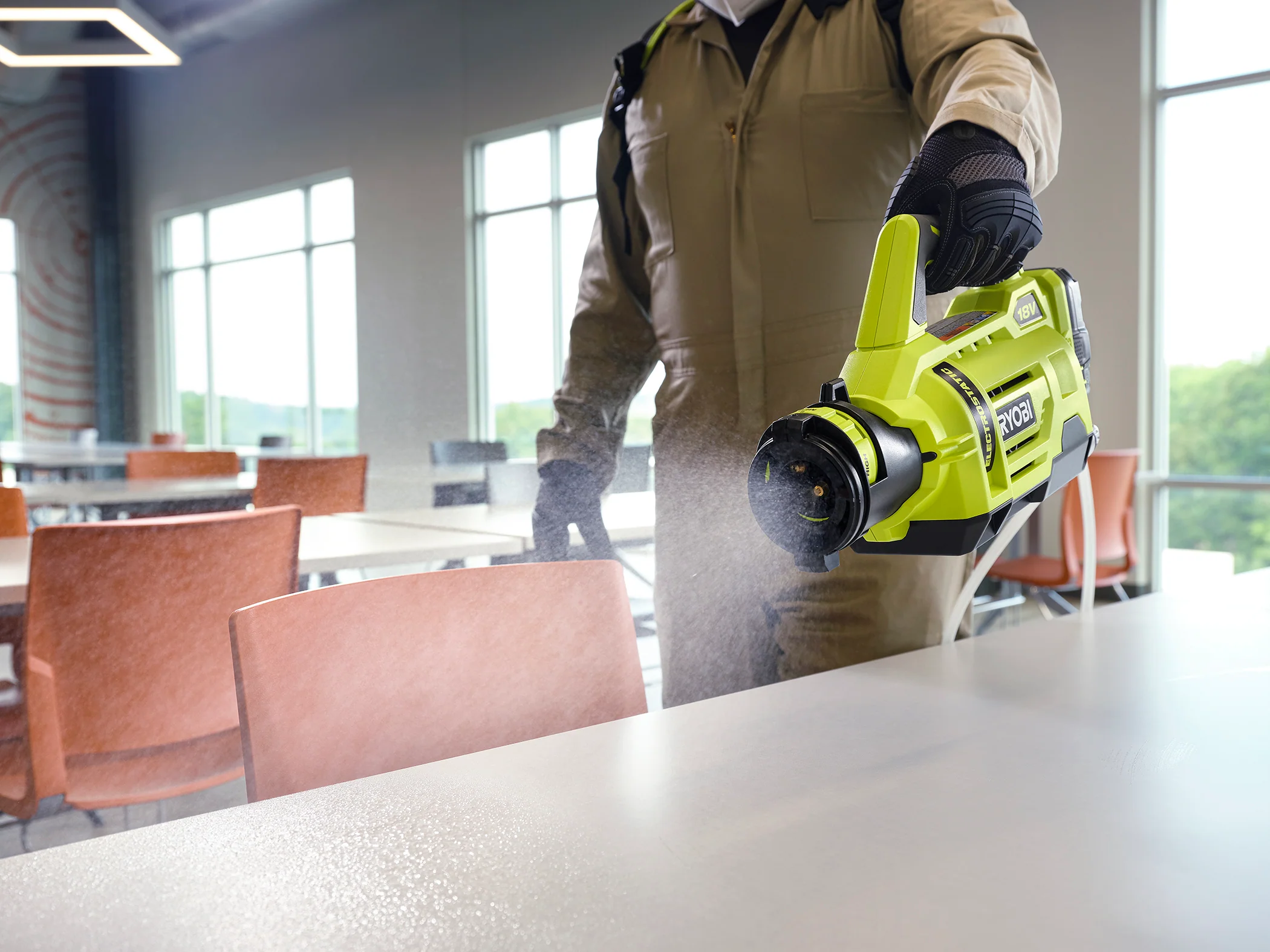 Ryobi One Plus 18V Cordless Electrostatic 1 Gal. Sprayer Kit with (2) 2.0 Ah Batteries and (1) Charger Damaged Box - Image 10