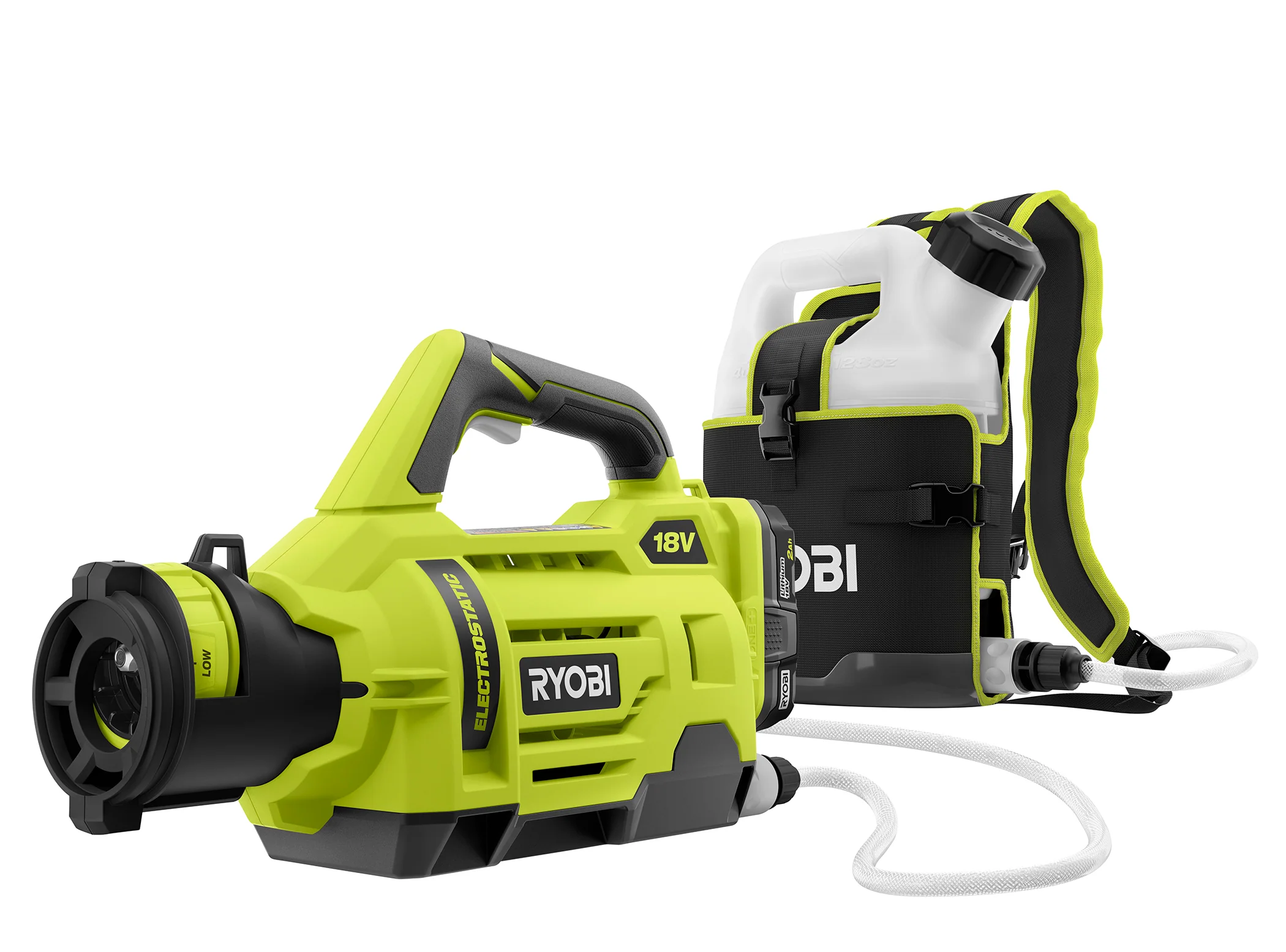 Ryobi One Plus 18V Cordless Electrostatic 1 Gal. Sprayer Kit with (2) 2.0 Ah Batteries and (1) Charger Damaged Box - Image 3