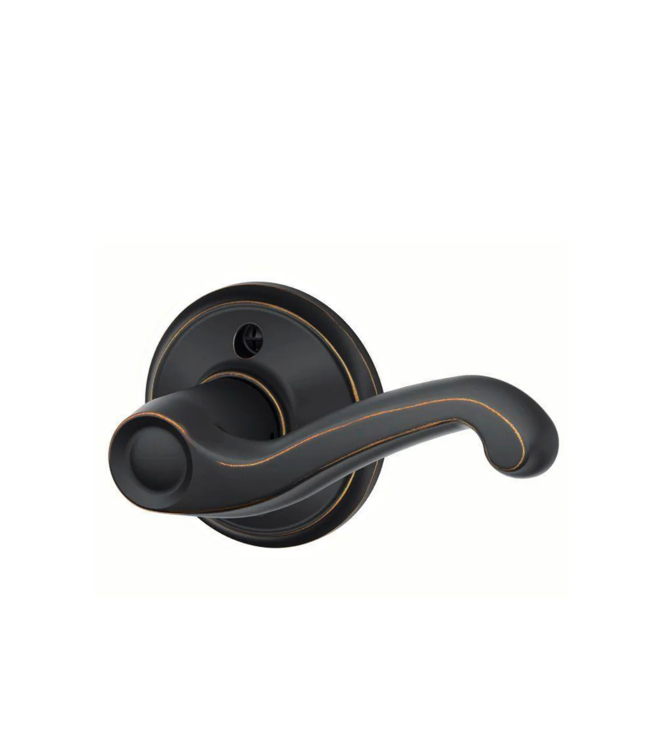 Schlage Flair Aged Bronze Right Handed Dummy Door Handle Damaged Box