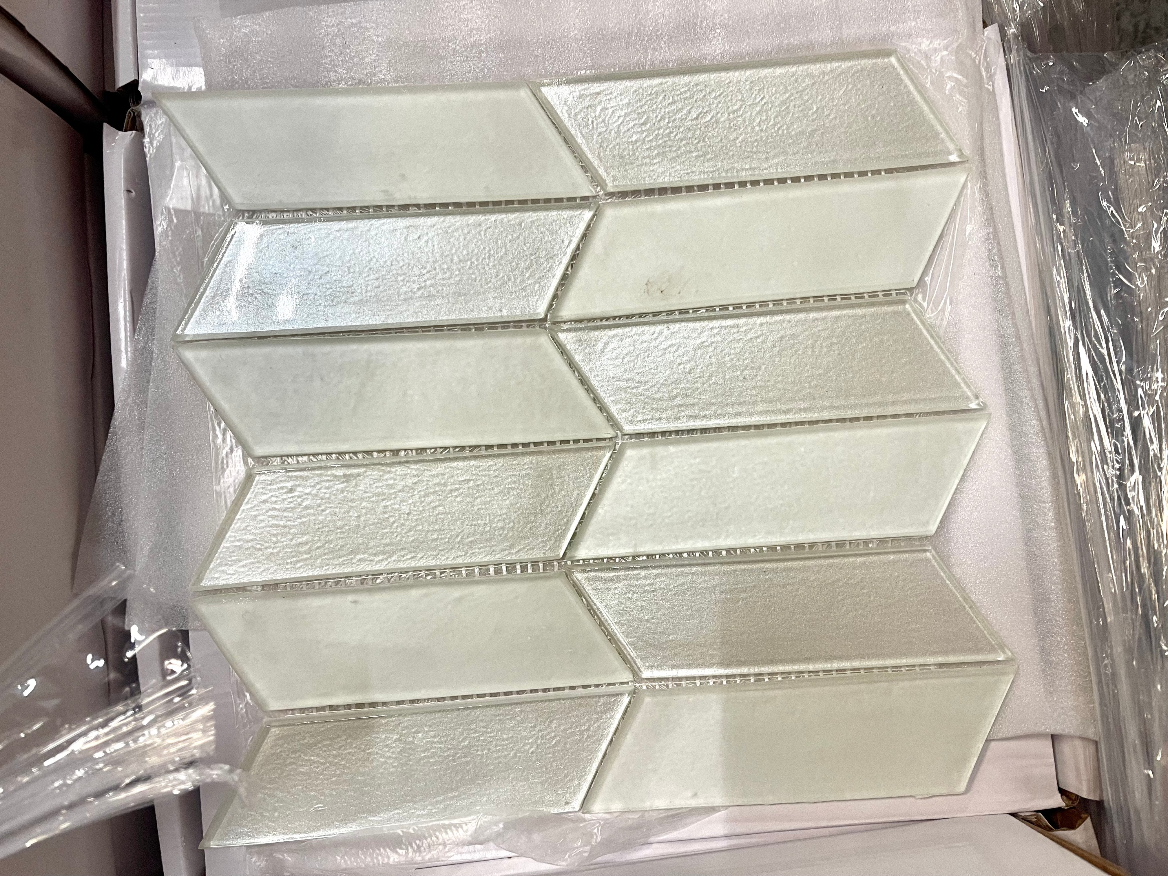 Seoul Axis Pattern Glass Mosaic Tile Glossy (Sold By The Box)
