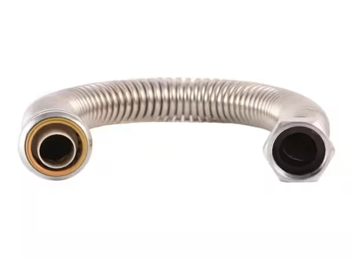 SharkBite 1 in. Push-to-Connect x 1 in. FIP x 24 in. Corrugated Stainless Steel Water Softener Connector - Image 2
