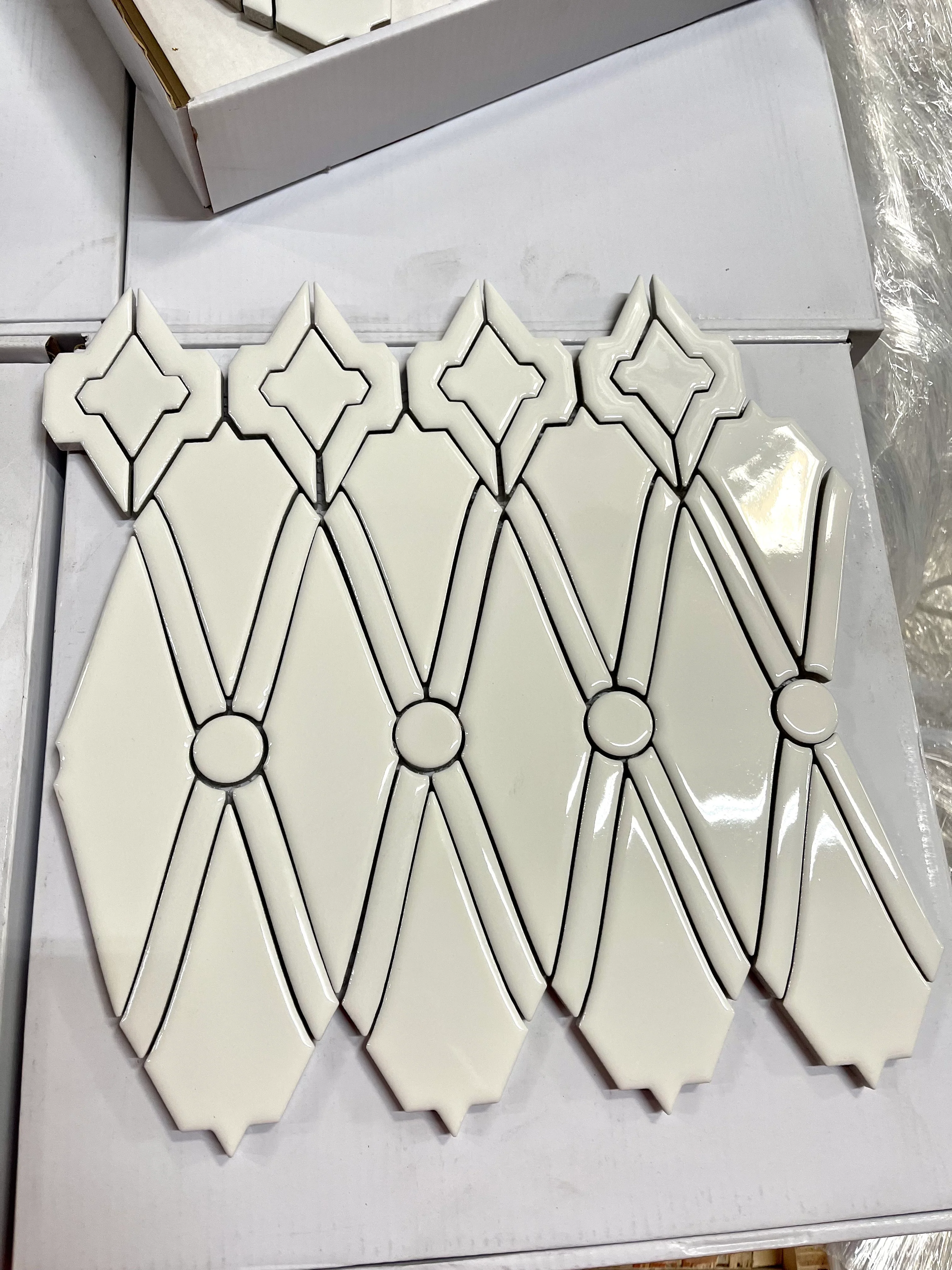 Soci Mosaic Tile Eggshell Dart Pattern (Sold By The Box) - Image 2