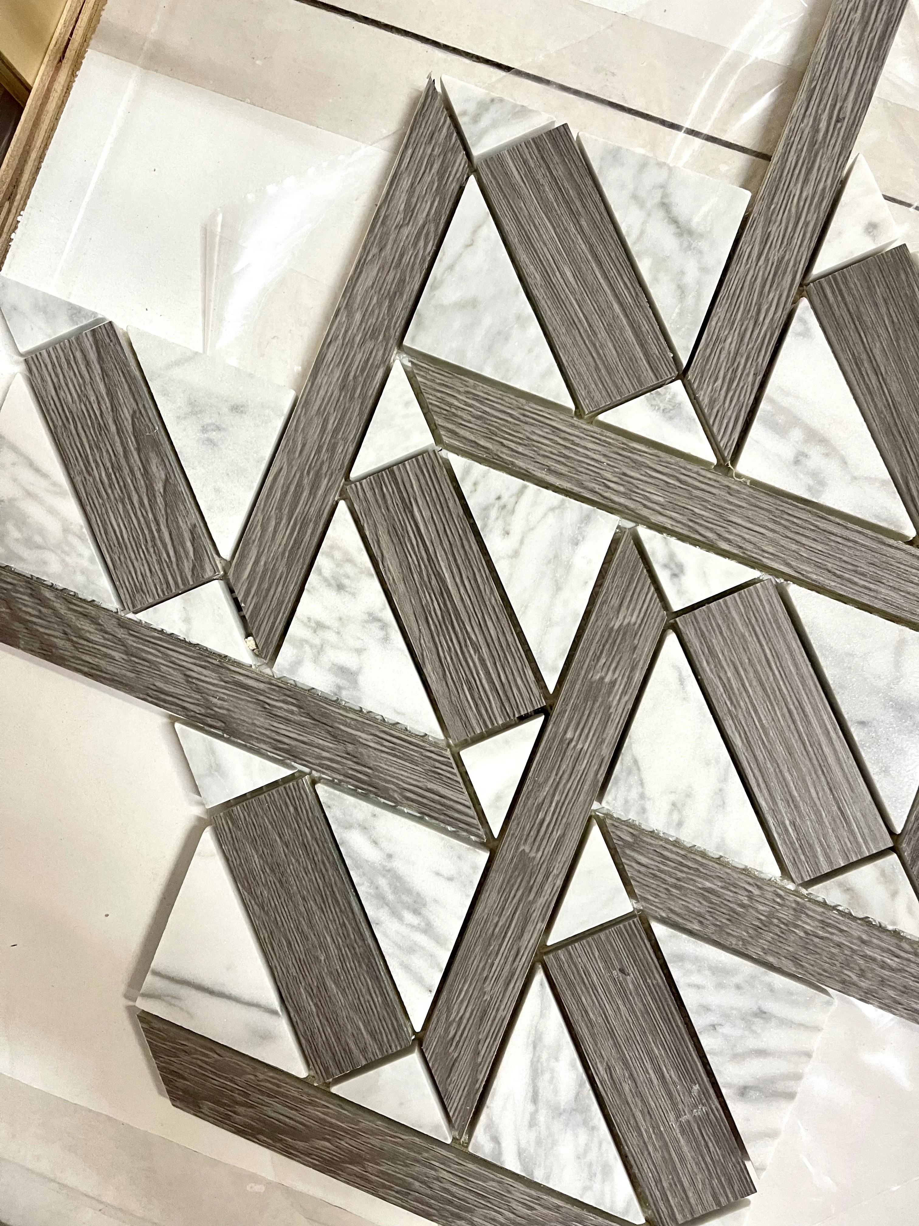 Soci Mosaic Tile Fletch Pattern Titanium Blend (Sold By The Box) - Image 2