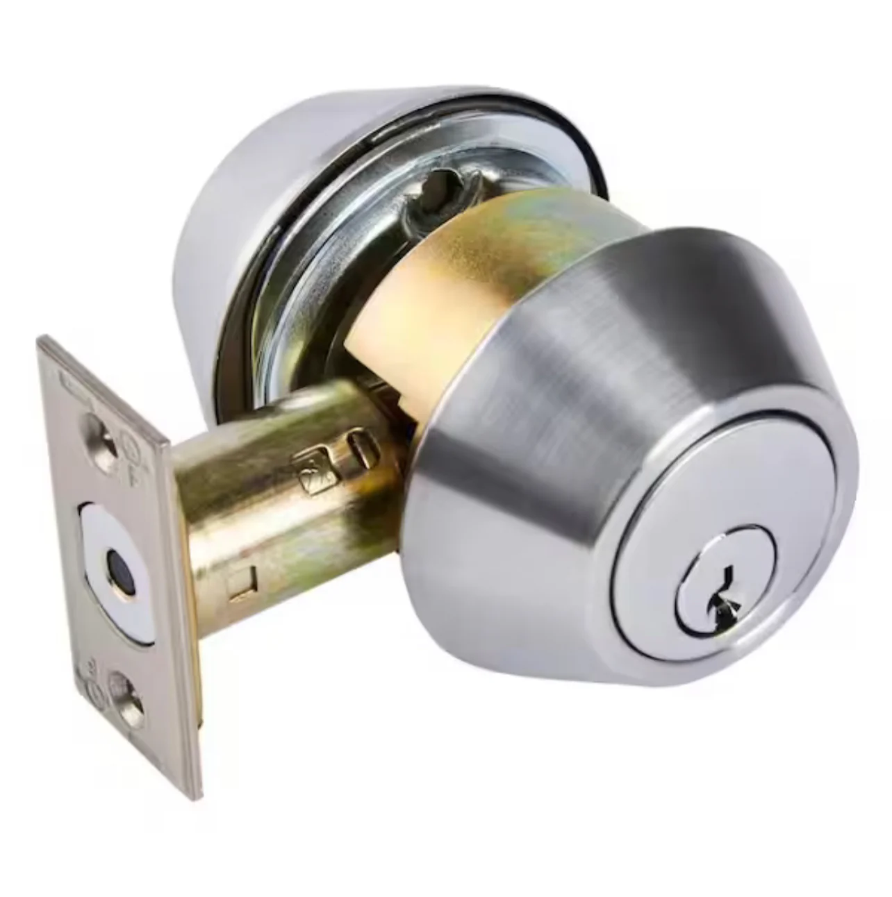 Universal Hardware Industrial Duty Commercial Double Cylinder Deadbolt, UL 3-Hr Fire ANSI Grade 1, Satin Chrome Finish Damaged Box - Image 4