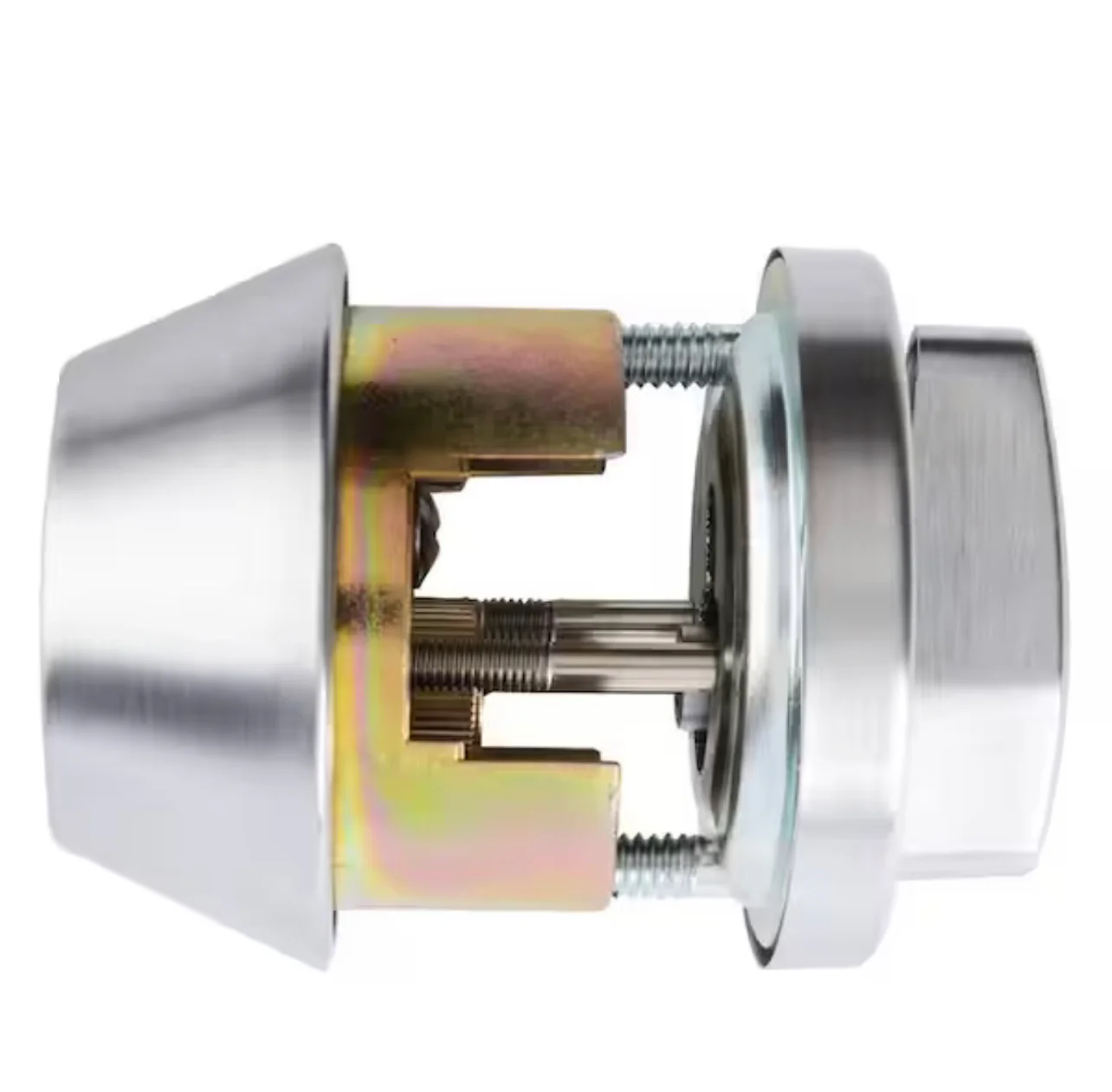 Universal Hardware  Industrial Duty Commercial Single Cylinder Deadbolt, UL 3-Hr Fire ANSI Grade 1, Satin Chrome Finish Damaged Box - Image 6